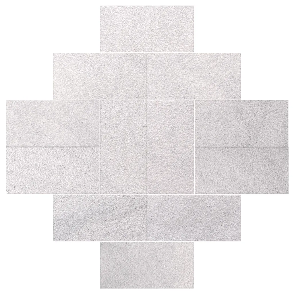 Ice White Sandblasted Marble Paver